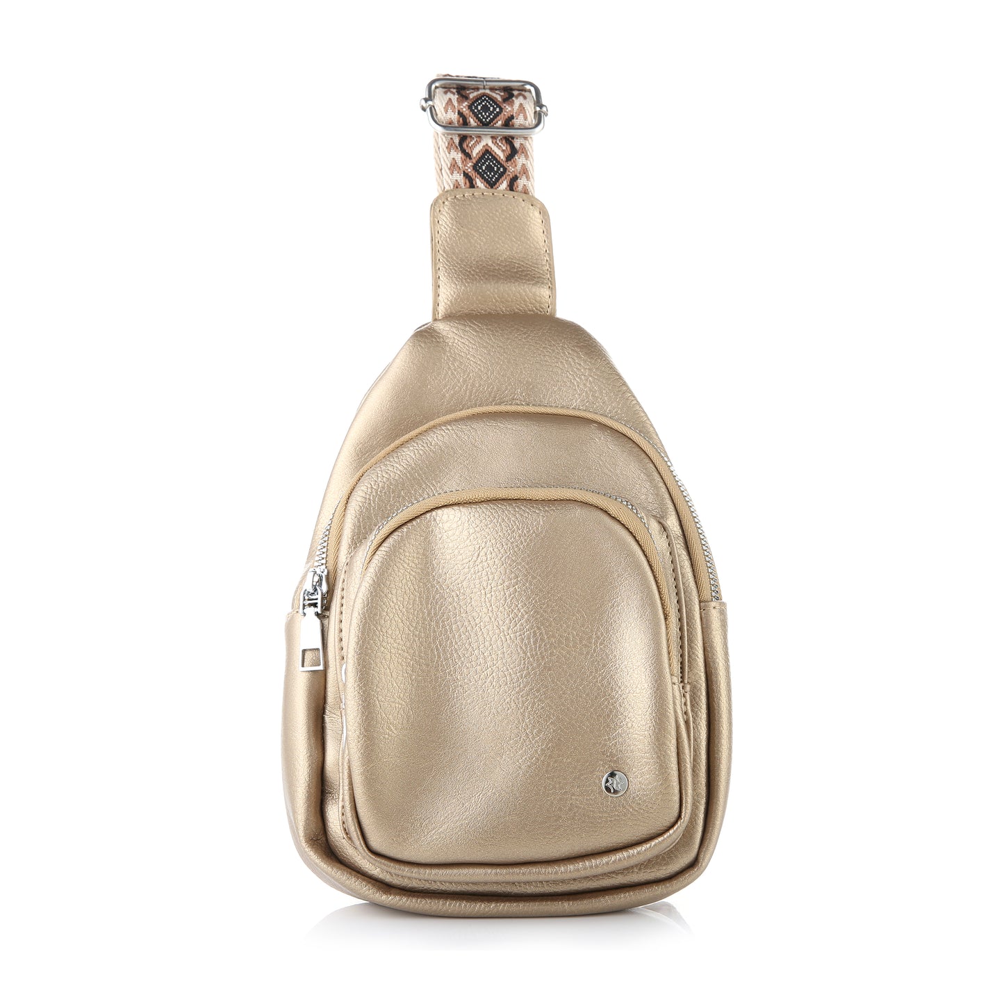 Crossbody tas met luxe band goud