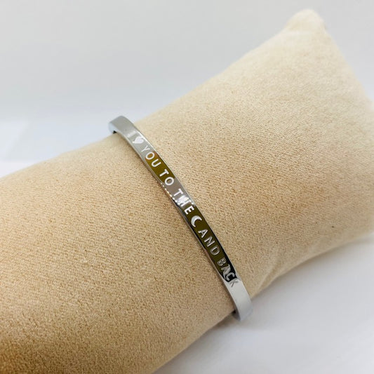 Bangle Small Moon Silver